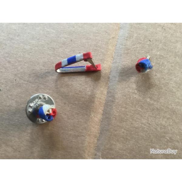 lot d'insignes cocarde tricolore de revers
