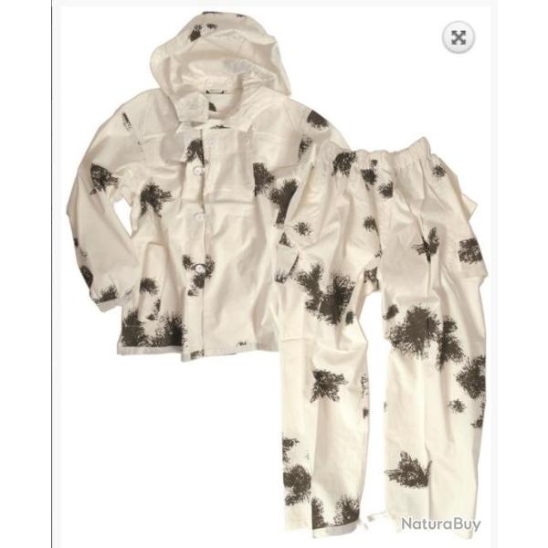 TENUE CAMO NEIGE BW COTON 2 PI�CES taille L