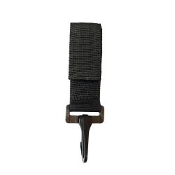 Porte-cl&eacute;s mousqueton S&Eacute;CU-ONE noir
