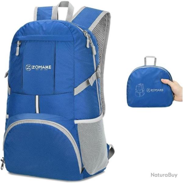 Sac � Dos Pliable L�ger 35L Imperm�able Sports Randonn�e Trekking P�che Camping Escalade Bleu