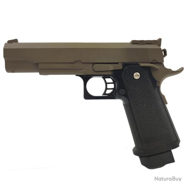 R�plique airsoft Hi-Capa Spring grand mod�le / couleur Tan