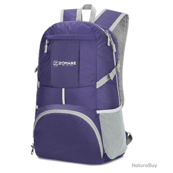 Sac � Dos 35L Imperm�able Pliable L�ger Sports Randonn�e Trekking P�che Camping Escalade Violet