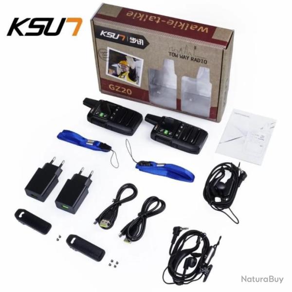 Talkie-Walkie Ksut GZ20 Commutateur radio Id�al Communication Camping P�che Plein Air 2 PCS