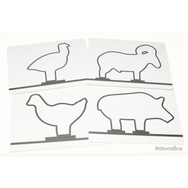 4 Planches PVC pour coaching silhouettes mtalliques