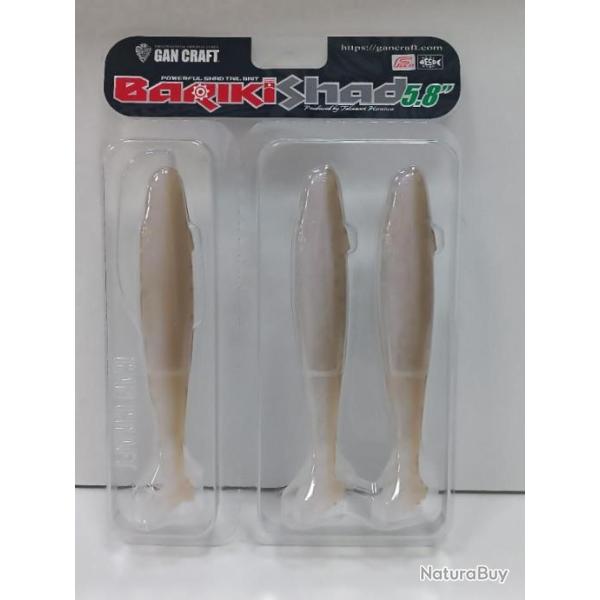 !! Des.  GAN CRAFT BARIKI SHAD 5.8" COLO: #03 14cm !!