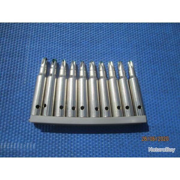 10  cartouches 5,56 x 45  FAMAS M16 neutralises percutes 223 REMINGTON munitions balles