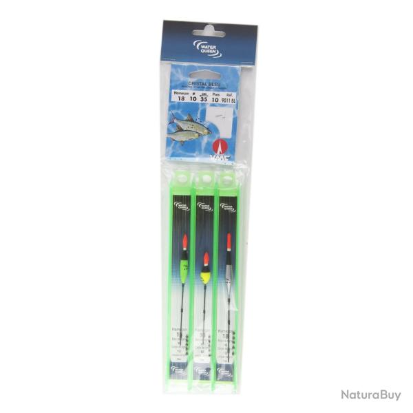 3 LIGNES MONTEES FINES + HAMECONS MONTES H18 BLEU