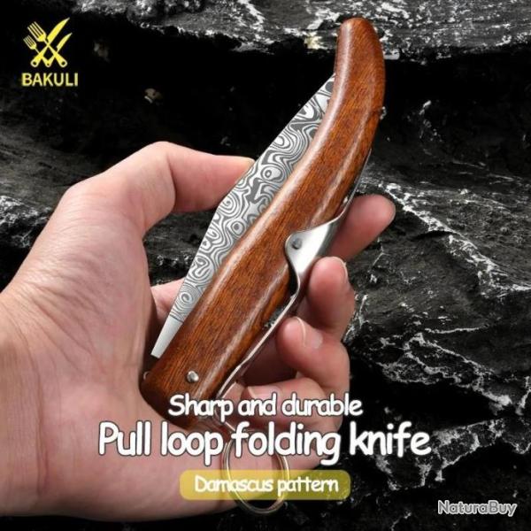 COUTEAU PLIANT PORTABLE DE POCHE - LIVRAISON GRATUITE