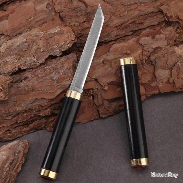 COUTEAU MULTIFONCTION A MANCHE EN BOIS - LIVRAISON GRATUITE