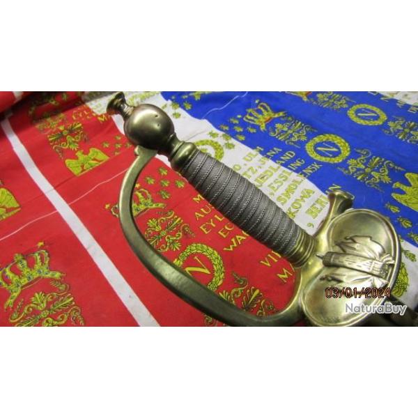 �p�e de justice militaire 1887 1900  clavier sans bordure plut�t rare fourreau cuir manu Klingenthal