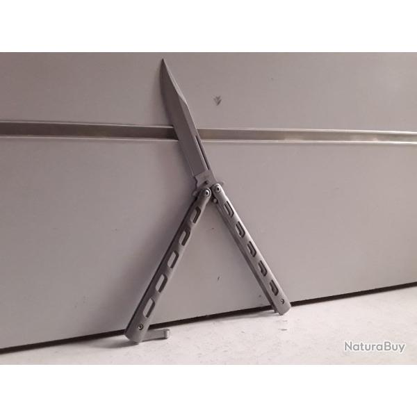 10134 COUTEAU PAPILLON THIRD 13CM FULL INOX NEUF