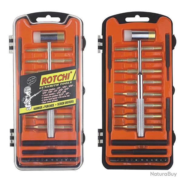 Kit des embouts de tournevis et chasse goupilles d'armurier