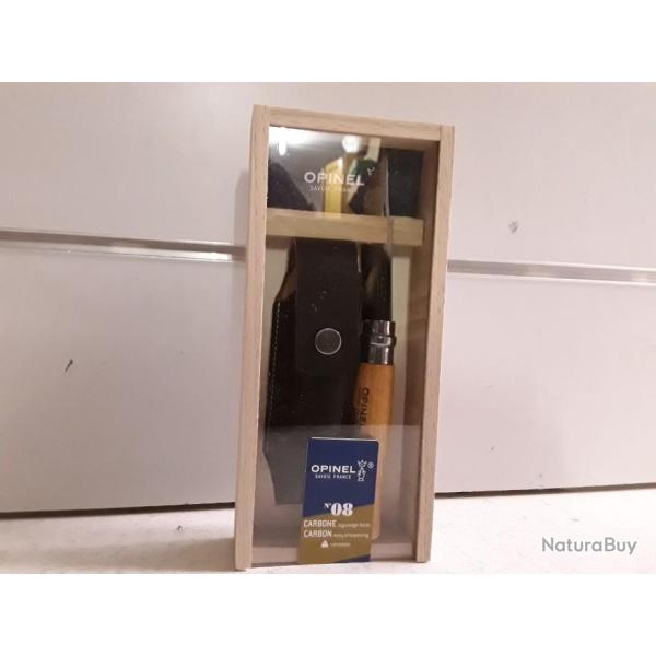 10140 ECRIN PLUMIER OPINEL N�8 CARBONE + ETUI NEUF