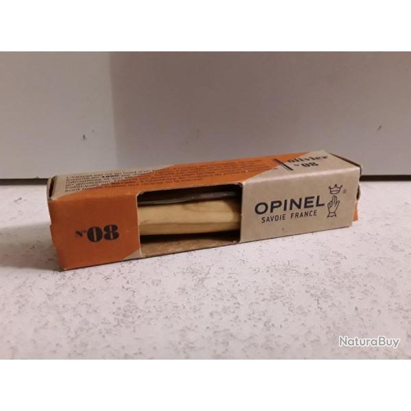 10142 COUTEAU PLIANT OPINEL N8 VERITABLE OLIVIER NEUF