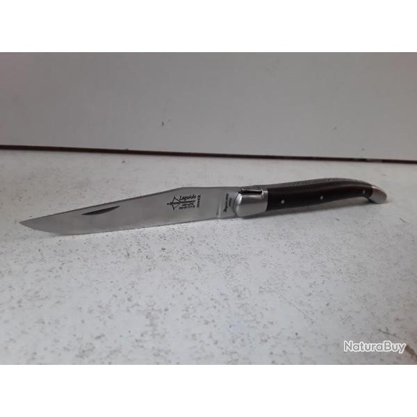 10148 COUTEAU PLIANT LAGUIOLE ANTAN EBENE MITRE INOX MAT 12CM NEUF