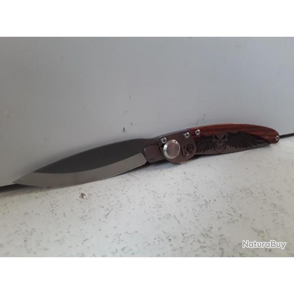 10157 COUTEAU PLIANT K2 DECORS CRANE AIL�   MADE IN FRANCE NEUF