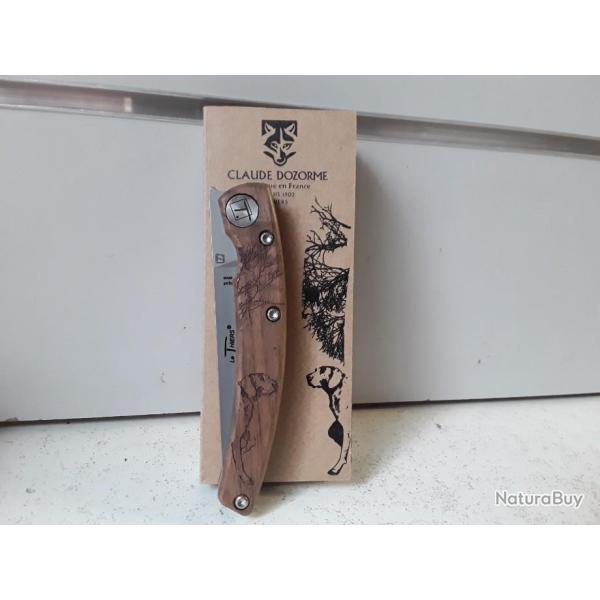 10158 COUTEAU PLIANT CLAUDE DOZORME ANIMALIS MODELE CHIEN NEUF