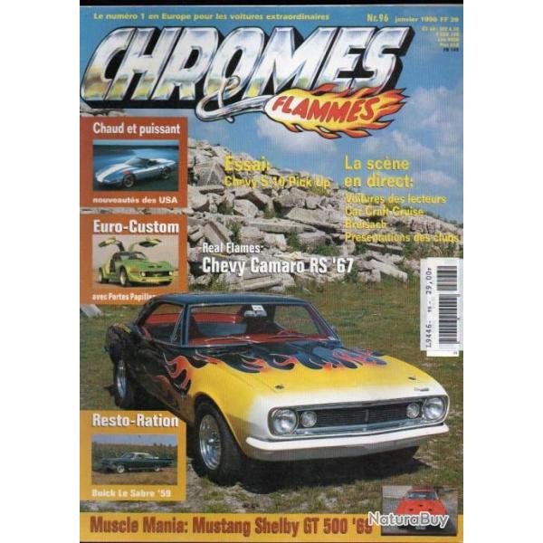 chromes et flammes 96 janvier 1996 , muscle mania, mustang, corvette, mini traveller