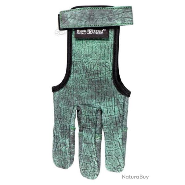 GANT DE TIR 3 doigts Cuir vieilli - Vert - XL
