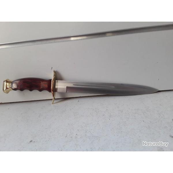 DAGUE DE CHASSE MUELA BOWIE 26CM STAMINA INOX + ETUI