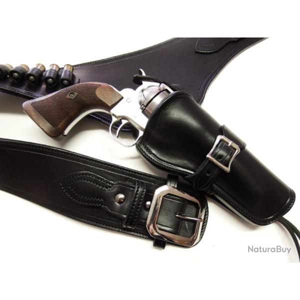 BUSCADERO COLORADO WESTERN CUIR (HOLSTER +CARTOUCHIERE) fabrication artisanale fran�aise