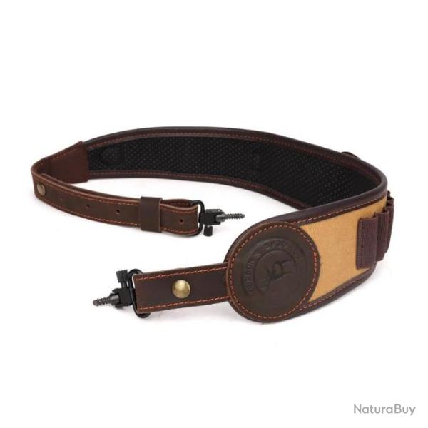 TOURBON SANGLE EN TOILE ET CUIR AVEC 2 ATTACHES - LIVRAISON GRATUITE