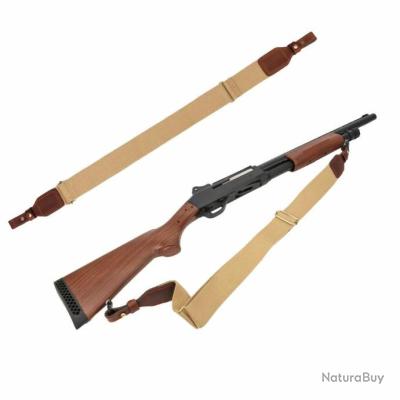 Tourbon écharpe De Chasse En Toile Pour Fusil Et Carabine - Réglable Et Kaki