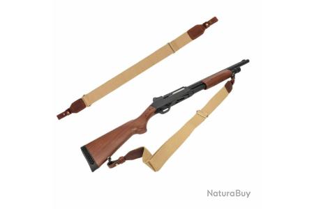 Élingue De Fusil En Cuir TOURBON - Réglable, Rembourrée, à Dégagement Rapide - Noir