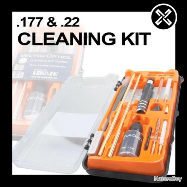 VECTOR OPTICS KIT DE NETTOYAGE AIRGUN .177 .22  - LIVRAISON GRATUITE !!