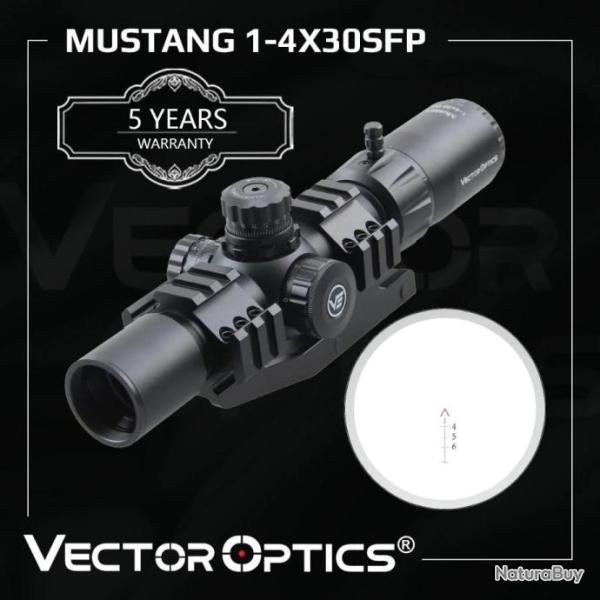 VECTOR OPTICS lunette de vise MUSTANG 1-4X30 SFP paiement en 3 ou 4 fois - LIVRAISON GRATUITE !!