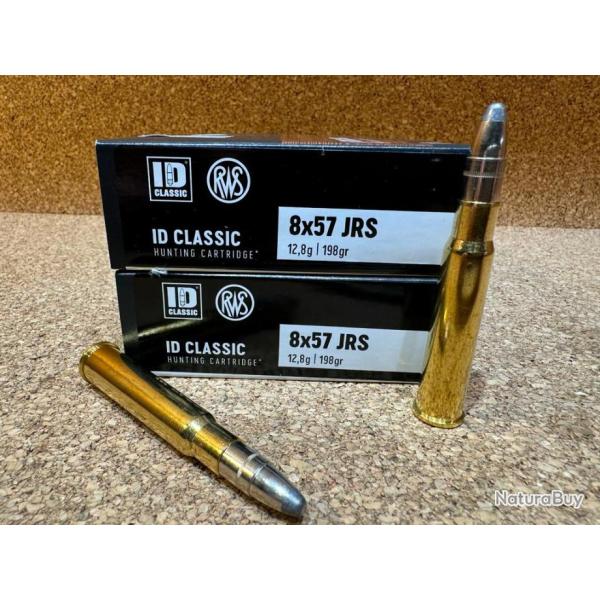 2 BOITES DE MUNITIONS RWS EN CALIBRE 8 X57 JRS ID CLASSIC 12.8 gr