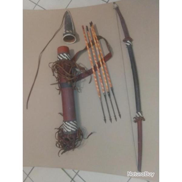 Lot arc fl�ches carquois du S�n�gal.