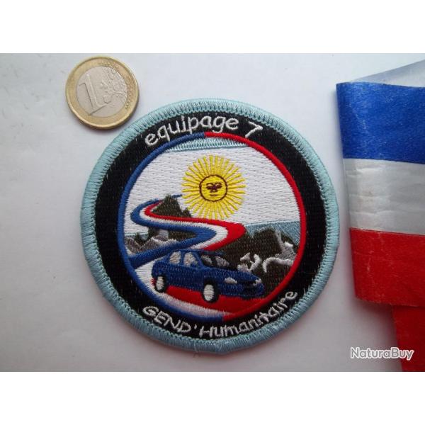 �cusson collection obsol�te �quipage 7 humanitaire insigne tissu gendarmerie