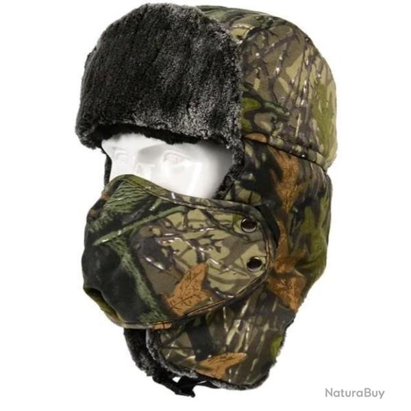 Cagoule polaire camouflage avec coupe vent amovible - Camouflage n�4