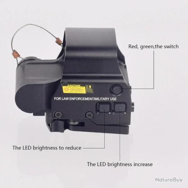 VISEUR DE VISEE HOLOGRAPHIQUE 558 BLACK LIVRAISON GRATUITE !