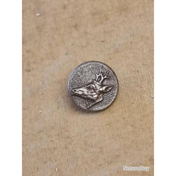 Bouton de chasse 17,5mm vieil argent Chevreuil HILMAR SUPER DESTOCK !!!