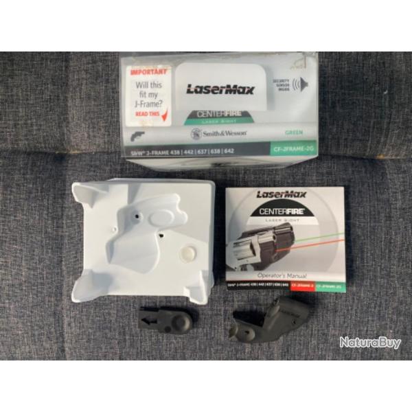 Viseur Lasermax point vert clignotant  pour revolver Smith Wesson carcasse J.