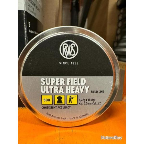 Bo�te de 500 plombs RWS S-Field ultra heavy- 1.22g - 500 pcs - 5.5 mm
