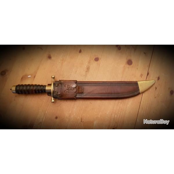 Tres rare couteau US Collins legitimus n�18 bowie 1875 TBE