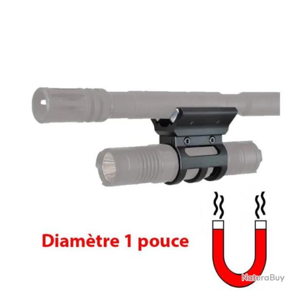Support montage magn�tique lampe sur canon - diam�tre 1 pouce