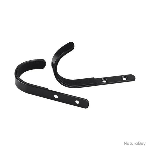 Crochet en acier inoxydable support mural pour arme - Couleur noir