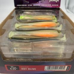 Leurre souple de p&ecirc;che slick shad fox rage hot olive
