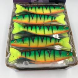 Leurre souple de p&ecirc;che Ultra UV pro shad jointed Fox rage firetiger 14cm