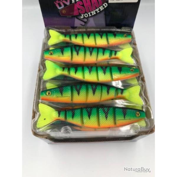 Leurre souple de p�che Ultra UV pro shad jointed Fox rage firetiger 14cm