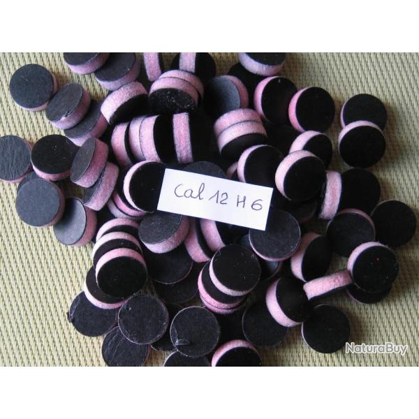 Bourres  de  compl�ment  feutre  rose  calibre  12  1�re  qualit�  �paisseur  6 mm