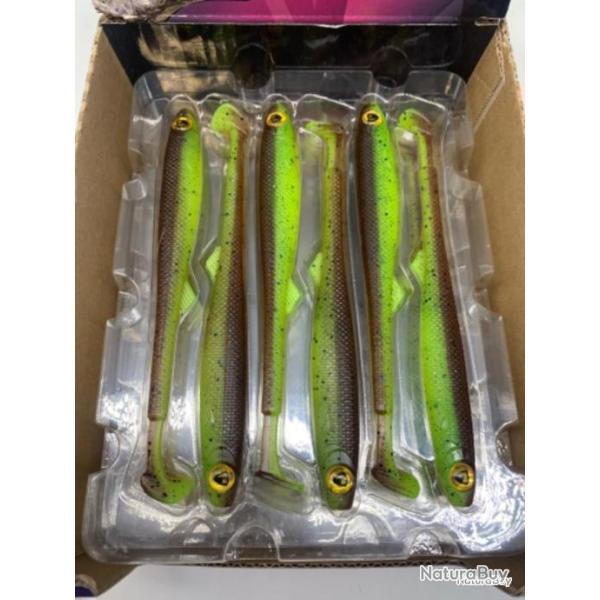 Leurre souple de p�che slick fast fox rage green pumpkin 15cm