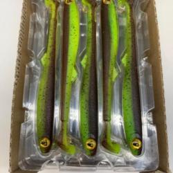 Leurre souple de p&ecirc;che slick fast fox rage green pumpkin 18cm