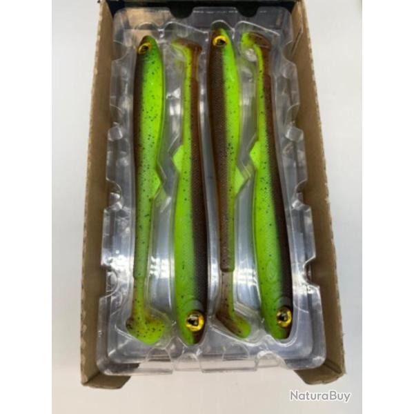 Leurre souple de p�che slick fast fox rage green pumpkin 21cm