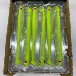 Leurre souple de pêche slick fast fox rage chartreuse ayu 15cm