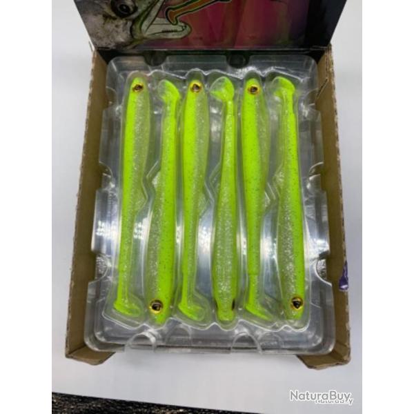 Leurre souple de p�che slick fast fox rage chartreuse ayu 15cm